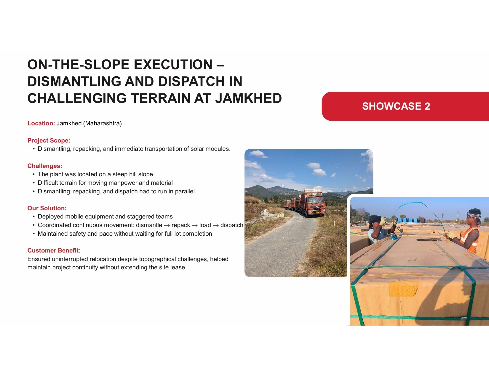 Showcase 2 — On-the-slope execution at Jamkhed