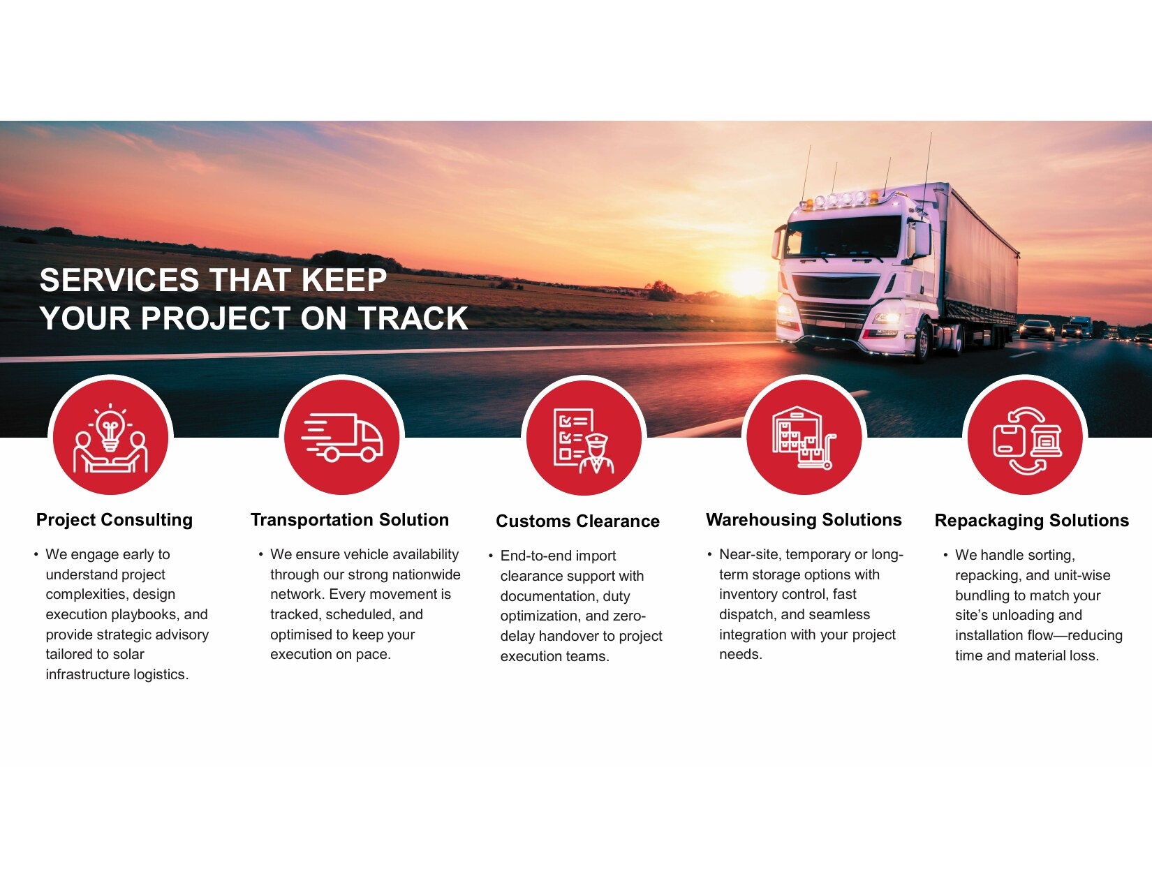 Services that keep your project on track